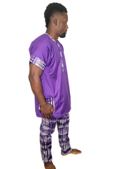 Purple styles Adire top and bottom